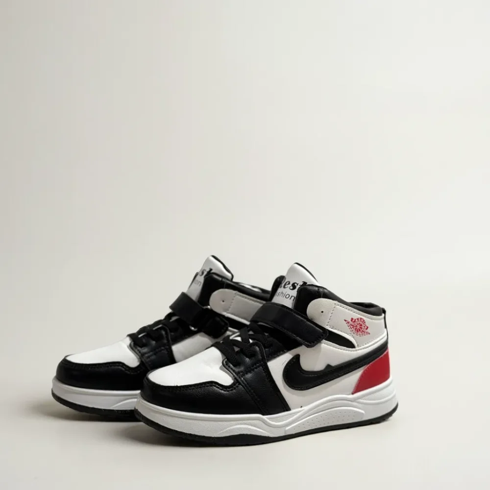 www.vizaro.lk Trendy and comfortable high-top sneakers for kids, featuring a white design with secure fit and all-day comfort. A great choice for active, stylish children.