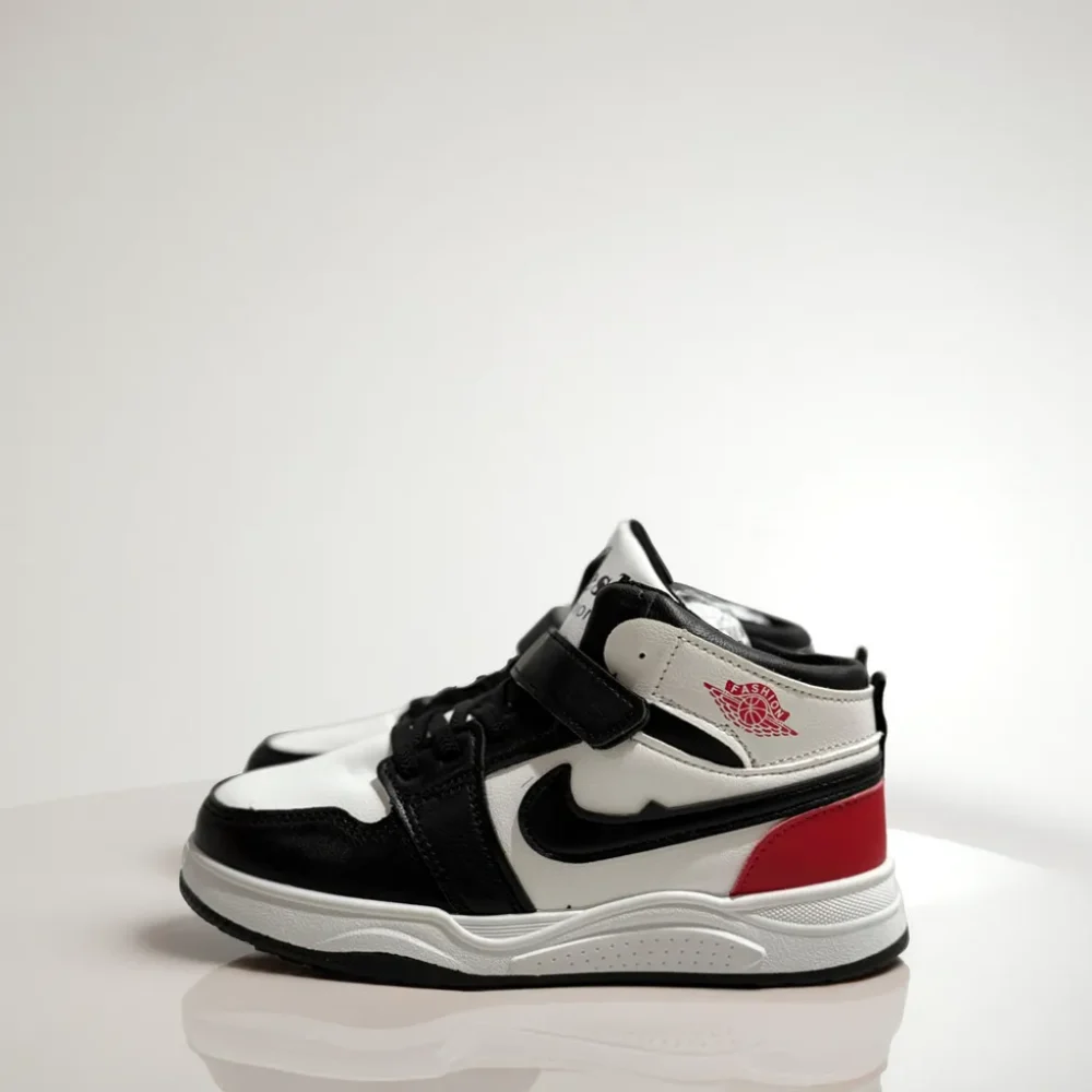 www.vizaro.lk Trendy and comfortable high-top sneakers for kids, featuring a white design with secure fit and all-day comfort. A great choice for active, stylish children.