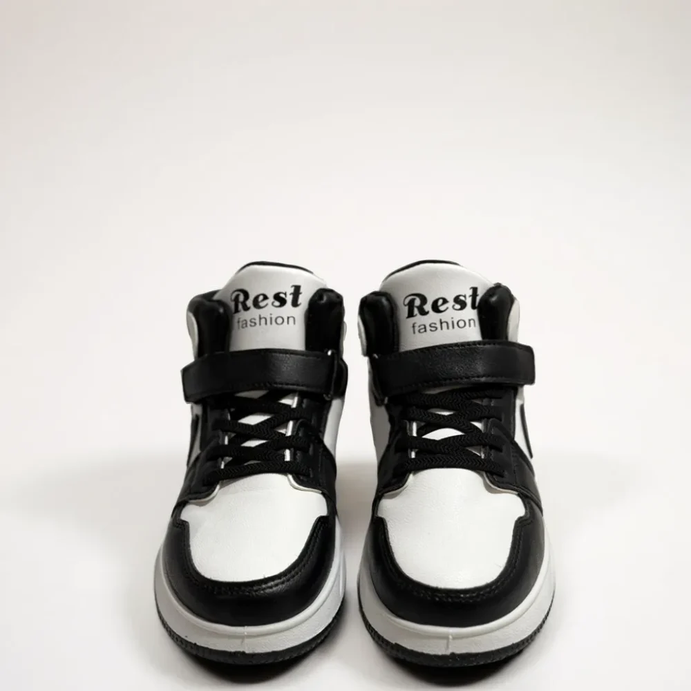 www.vizaro.lk Trendy and comfortable high-top sneakers for kids, featuring a white design with secure fit and all-day comfort. A great choice for active, stylish children.