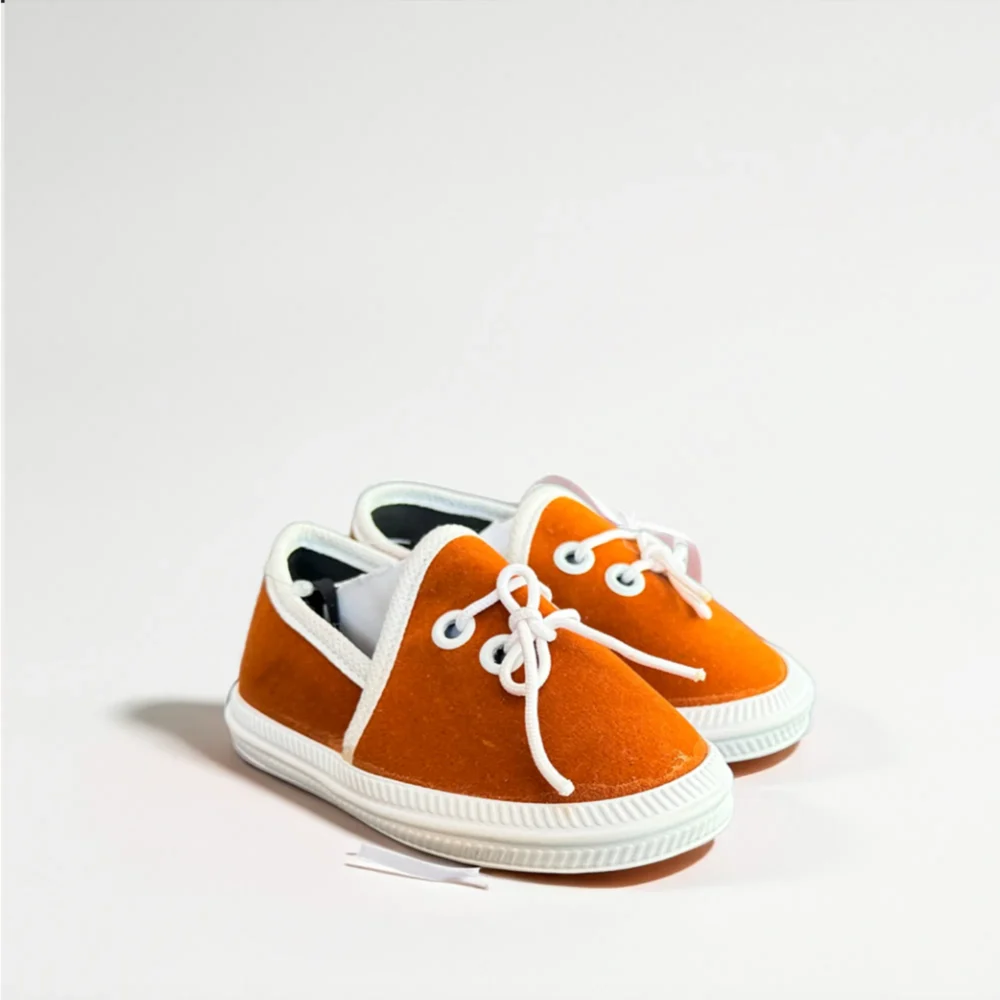 Baby Orange Suede Sneakers