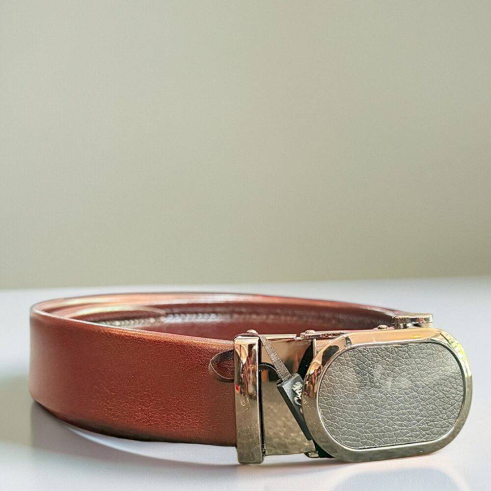Inspired Brown Leather  Buckle Belt - Premium Men's Fashion Accessory in Sri Lanka