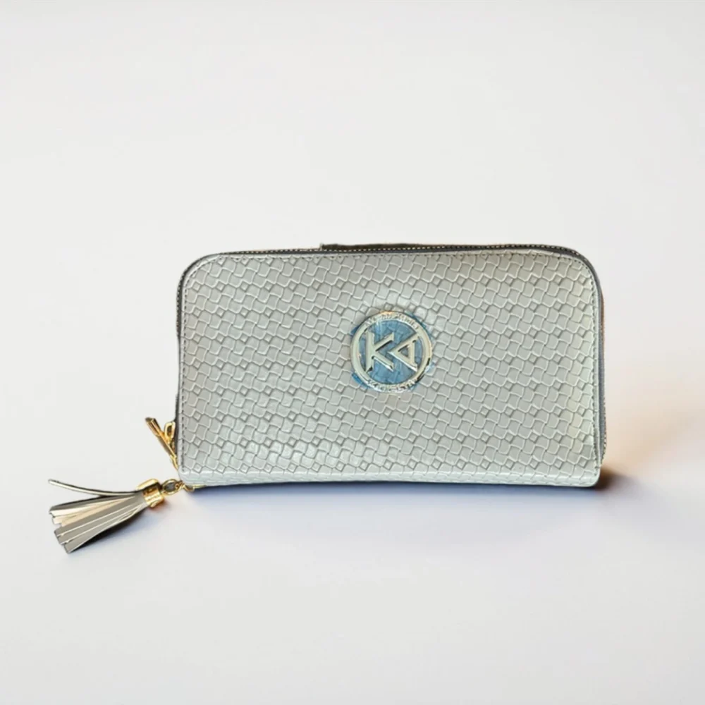 Kate Spade-Inspired Light Grey Leather Wallet - Copy