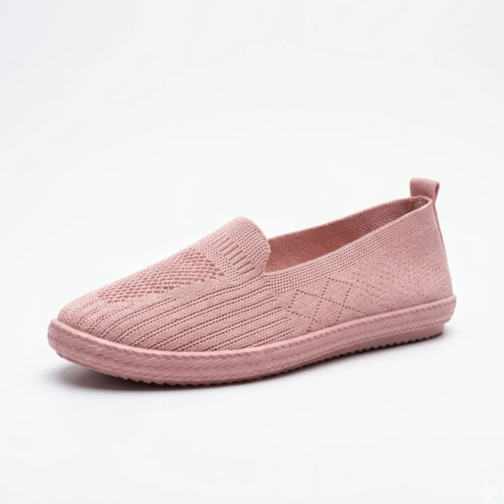 Vizaro Breathable Knit Slip-On Loafers - Women's Casual Flats Sri Lanka