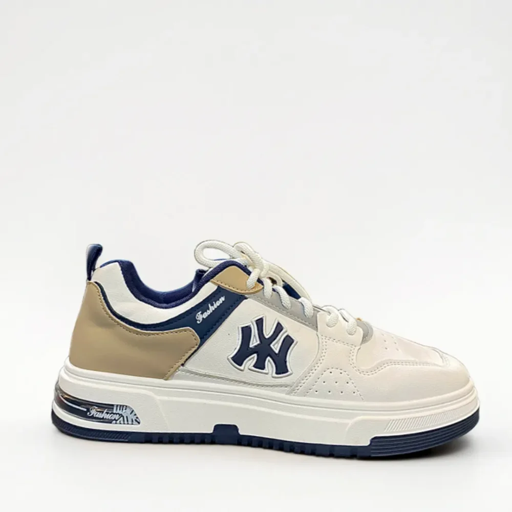 NY Yankees Platform Sneakers - Stylish Casual Fashion Shoes